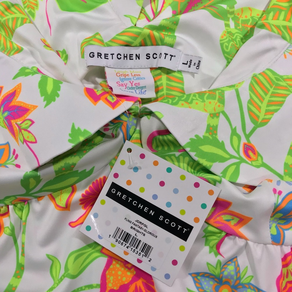 Gretchen Scott Jersey Fling Fantasy Ruffle Dress Pockets - Women’s Large… - Picture 10 of 12